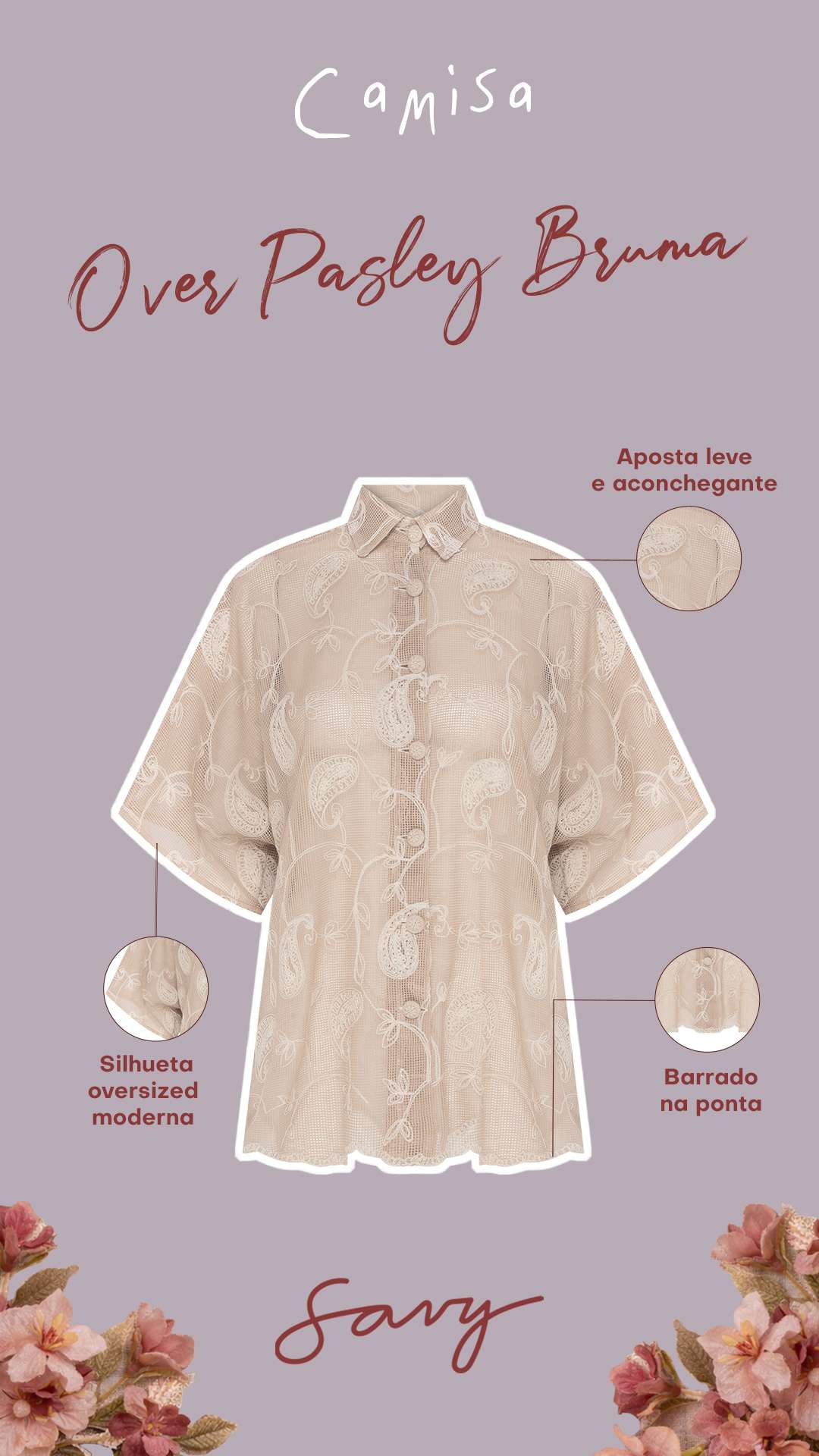 CAMISA OVER PASLEY - BRUMA 5